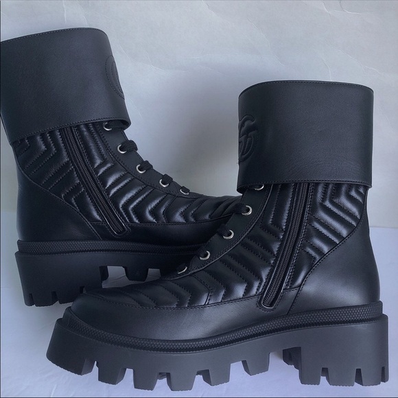 Gucci frances GG Matelssse platform combat boot - Picture 5 of 13